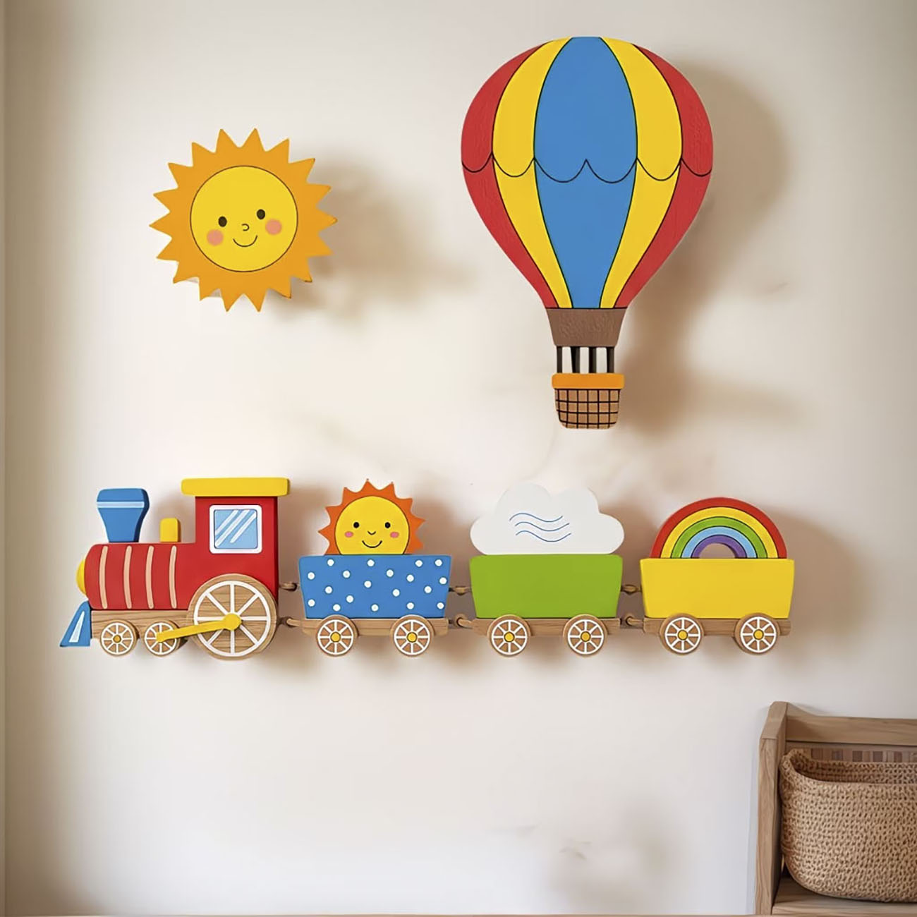 Woodworking For Beginners - 6Pcs Wooden Kids Wall Decor Set,