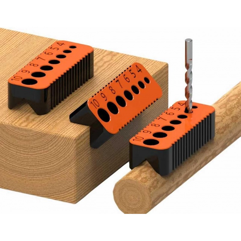 Woodworking Drills - High-precision drilling guide block with adjustable