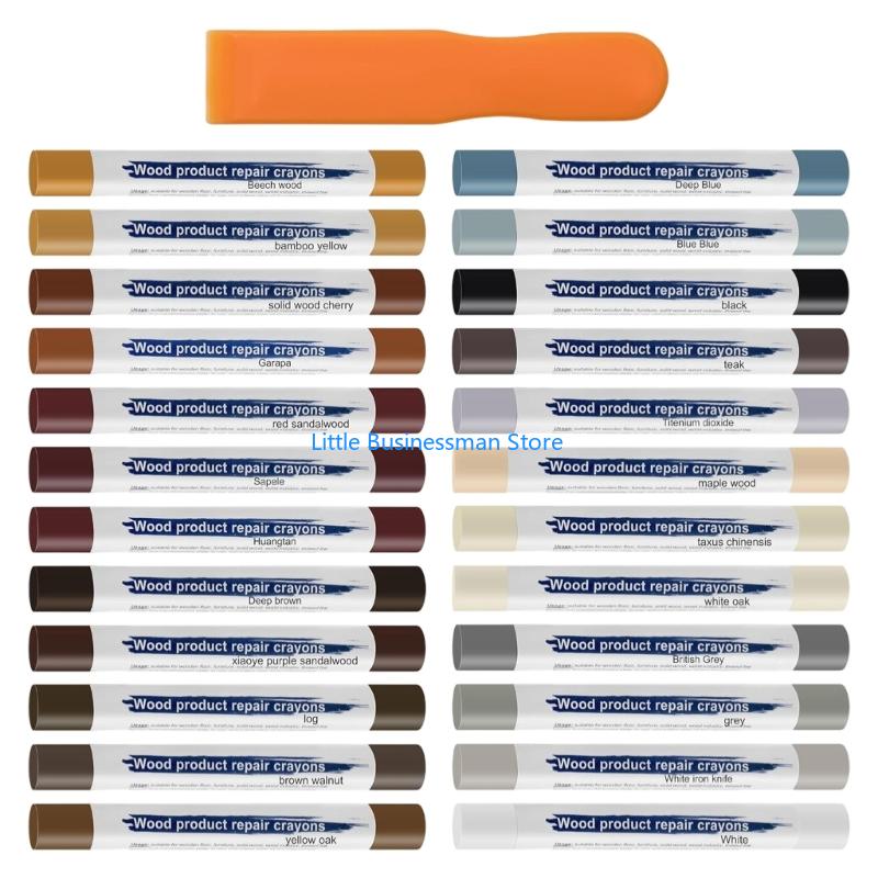 Cabinet Scraper Set - Furniture Scratch Repair Sticks, 24 Shade