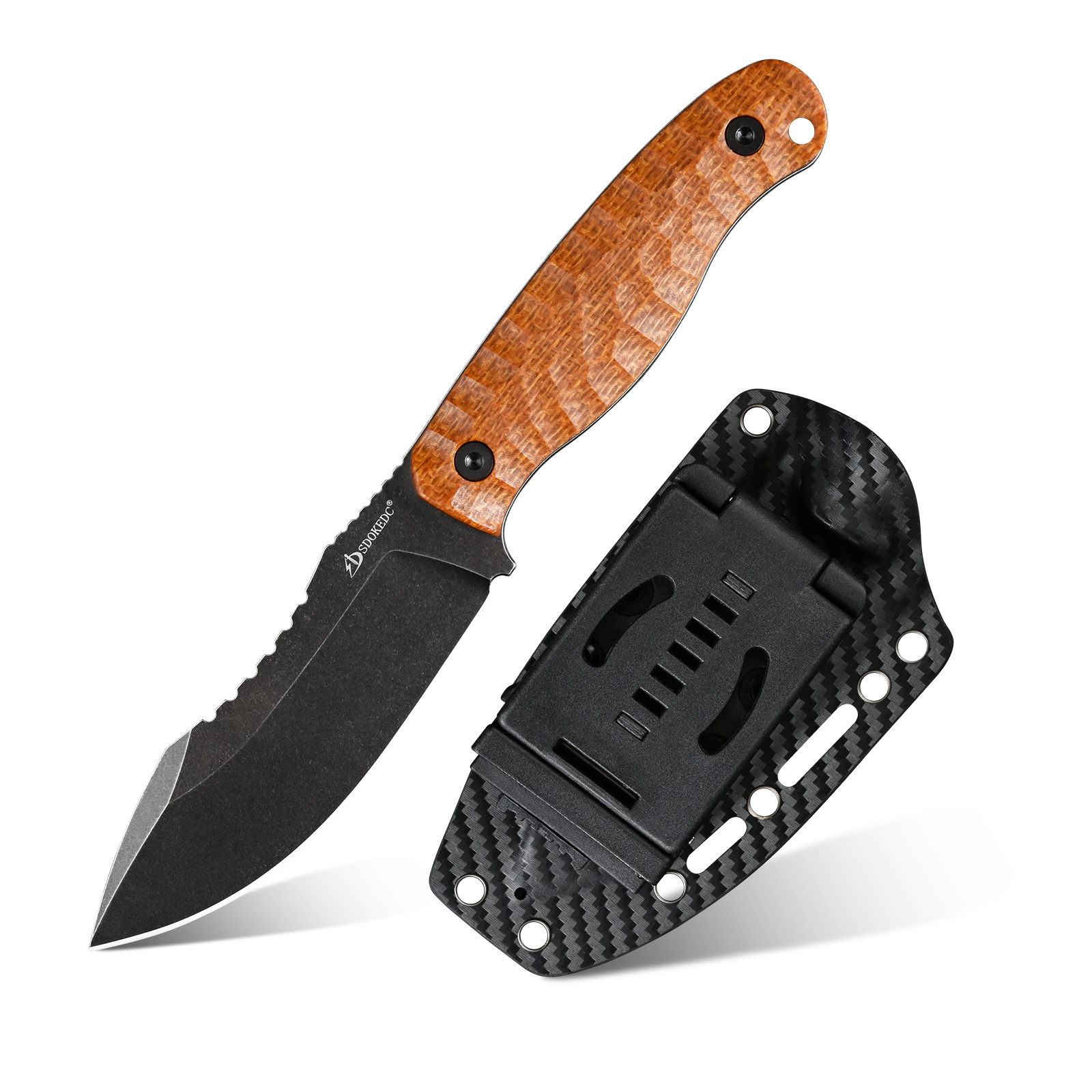 Woodworking Gifts For Men - SDOKEDC DC53 Steel Utility Knife, Micarta