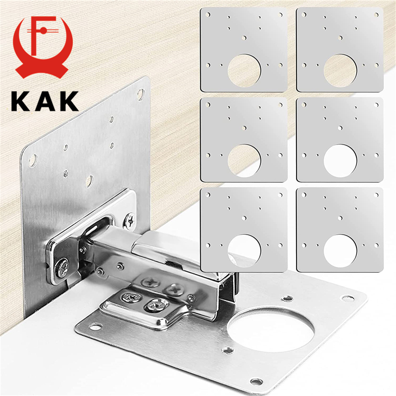 Cabinet Scraper Set - KAK 8pcs Hinge Repair Plate Brushed