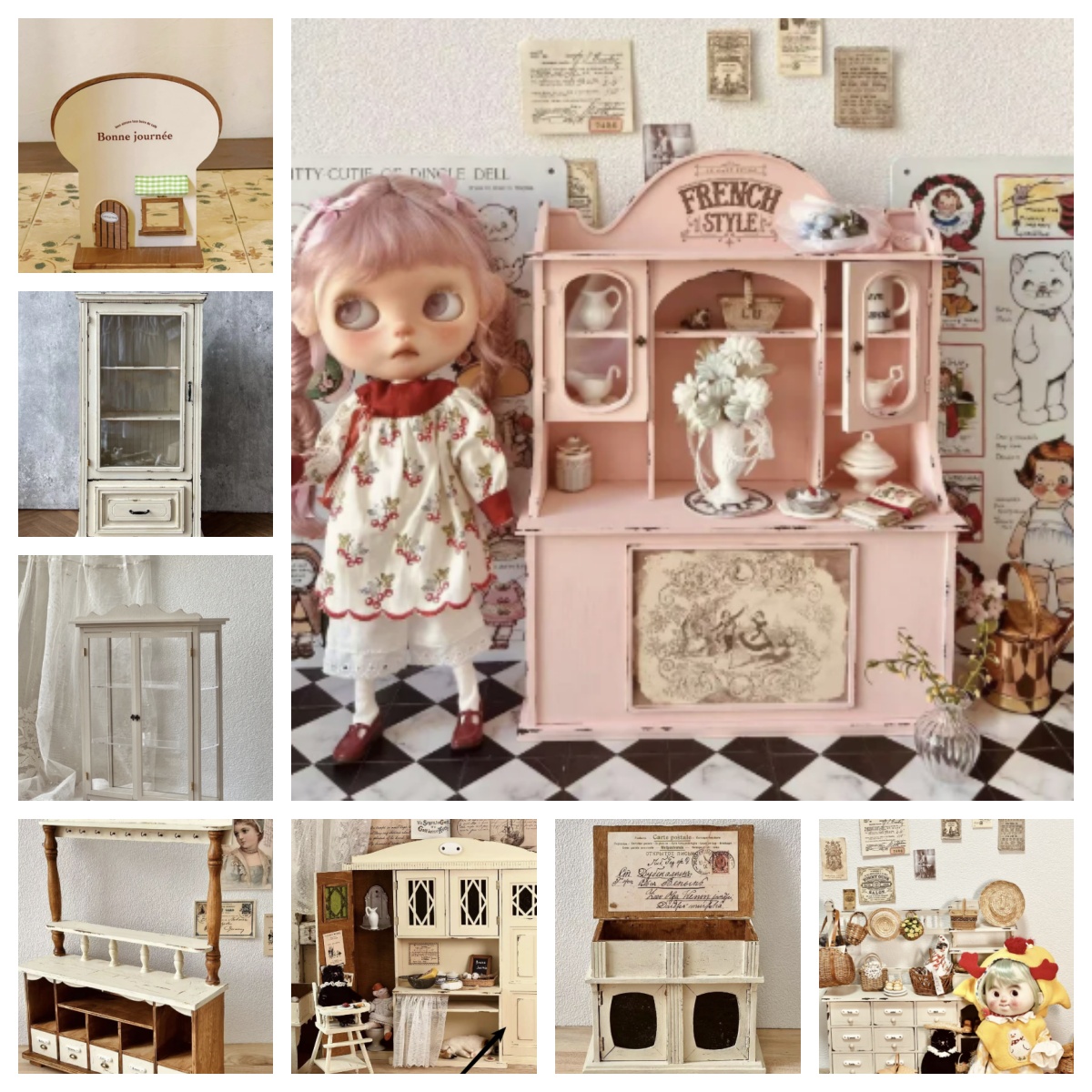 Cabinet Scraper Set - 1/6 Scale French Style Miniature Furniture