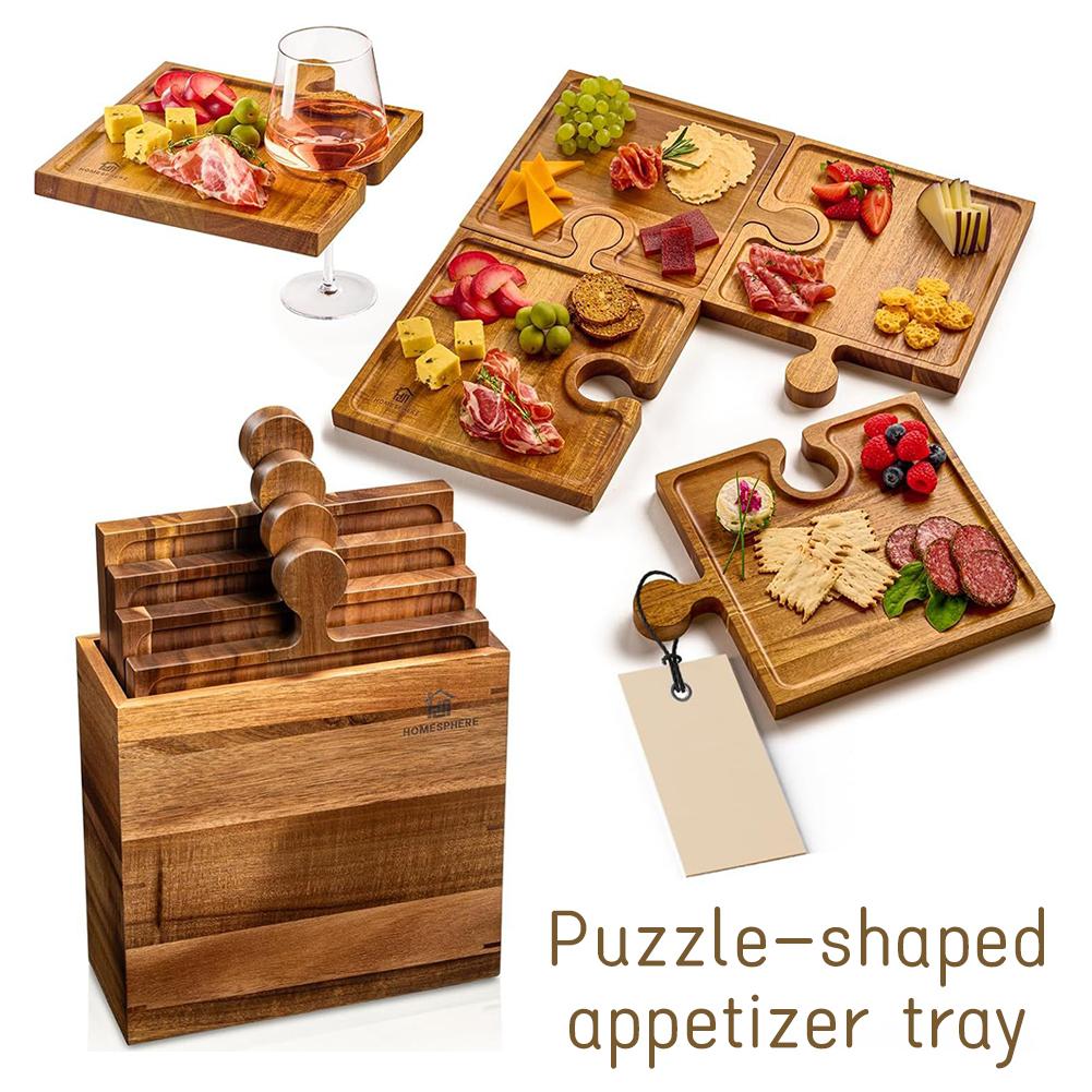 Woodworking Plans - Wooden Puzzle Shaped Appetizer Tray Four