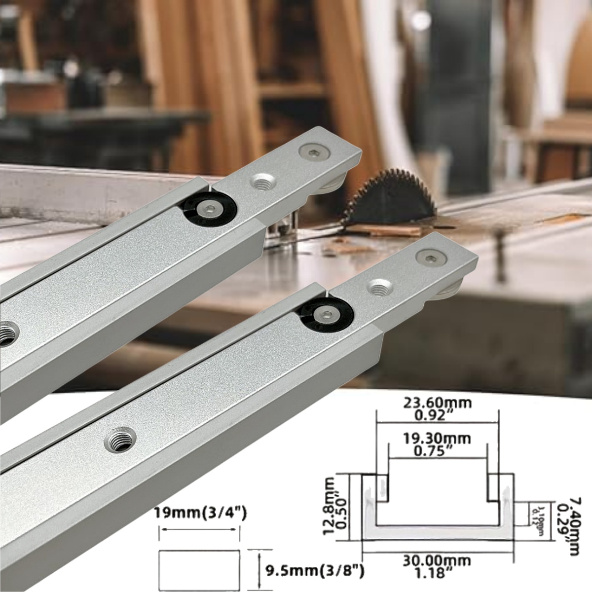 Woodworking Plans - 1 Set Aluminium Alloy T-tracks Slot