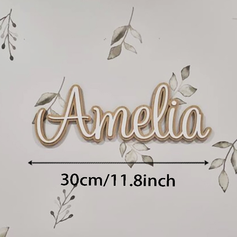 1pc Layered Name Sign, Cream C - Woodworking For Beginners recension och pris