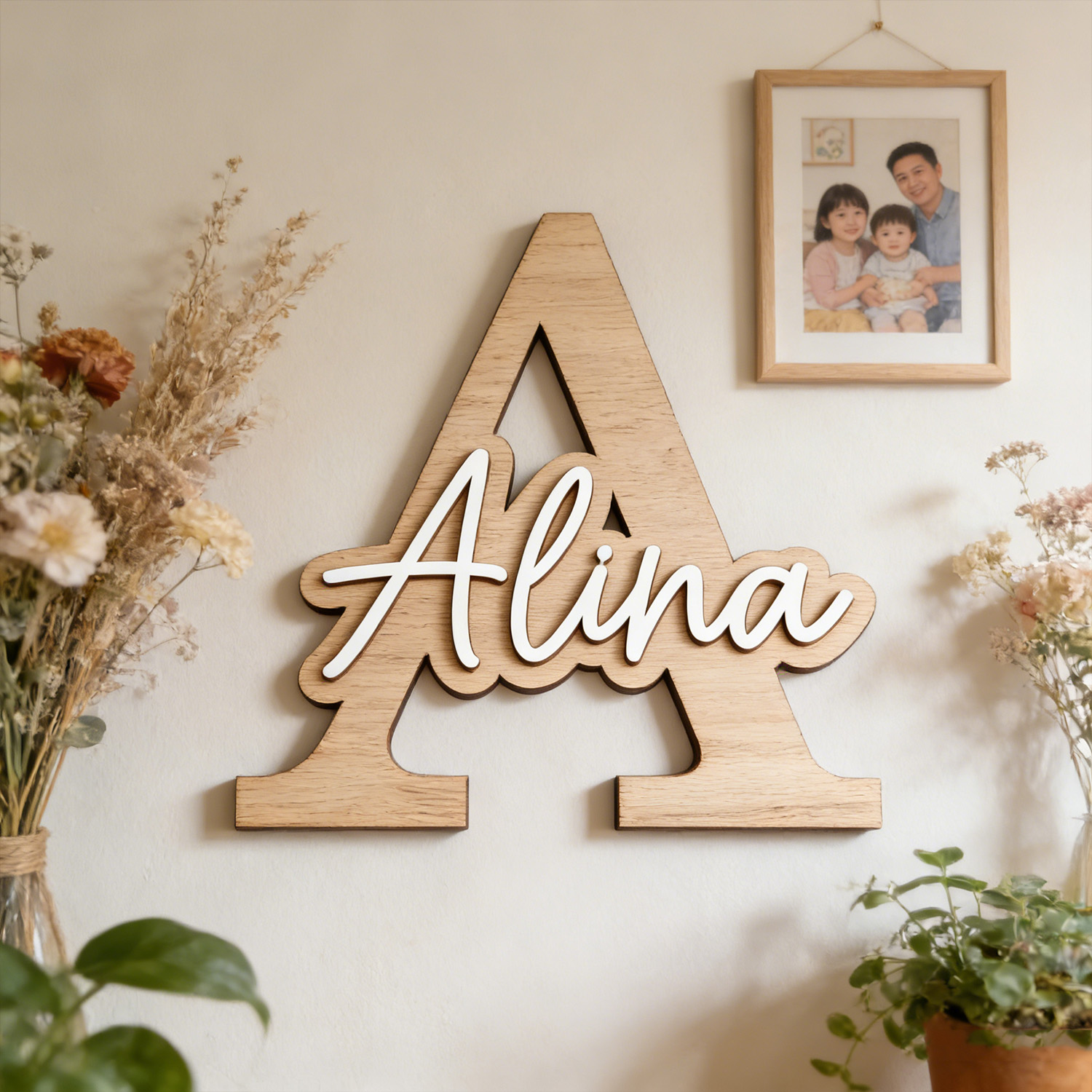 1pc Customizable Wooden Letter - Woodworking Laser recension och pris