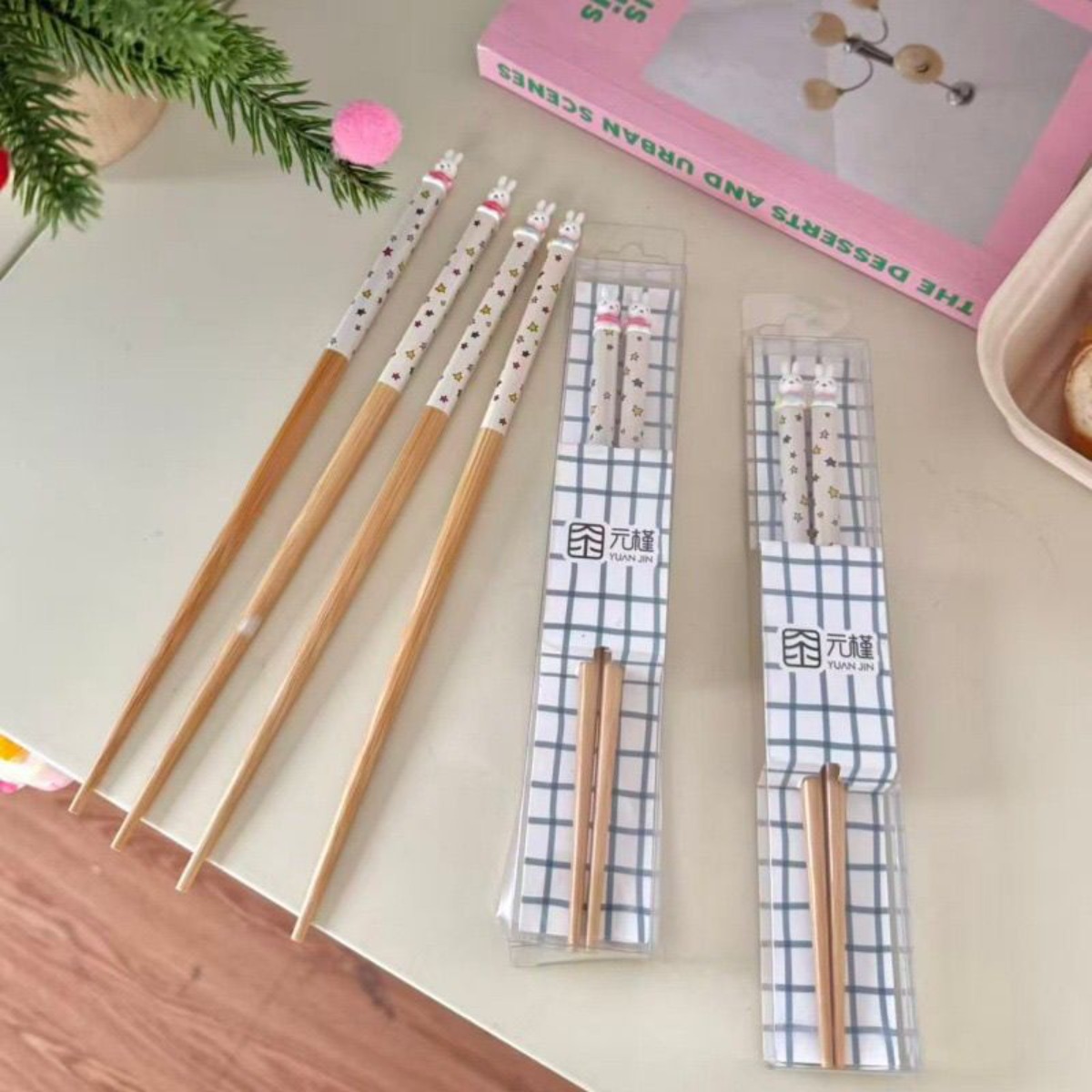 Kawaii Miffy Rabbit Chopsticks - Woodworking Rabbet recension och pris