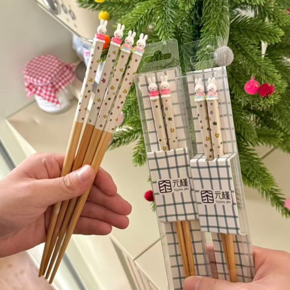Kawaii Miffy Rabbit Chopsticks - Woodworking Rabbet recension och pris