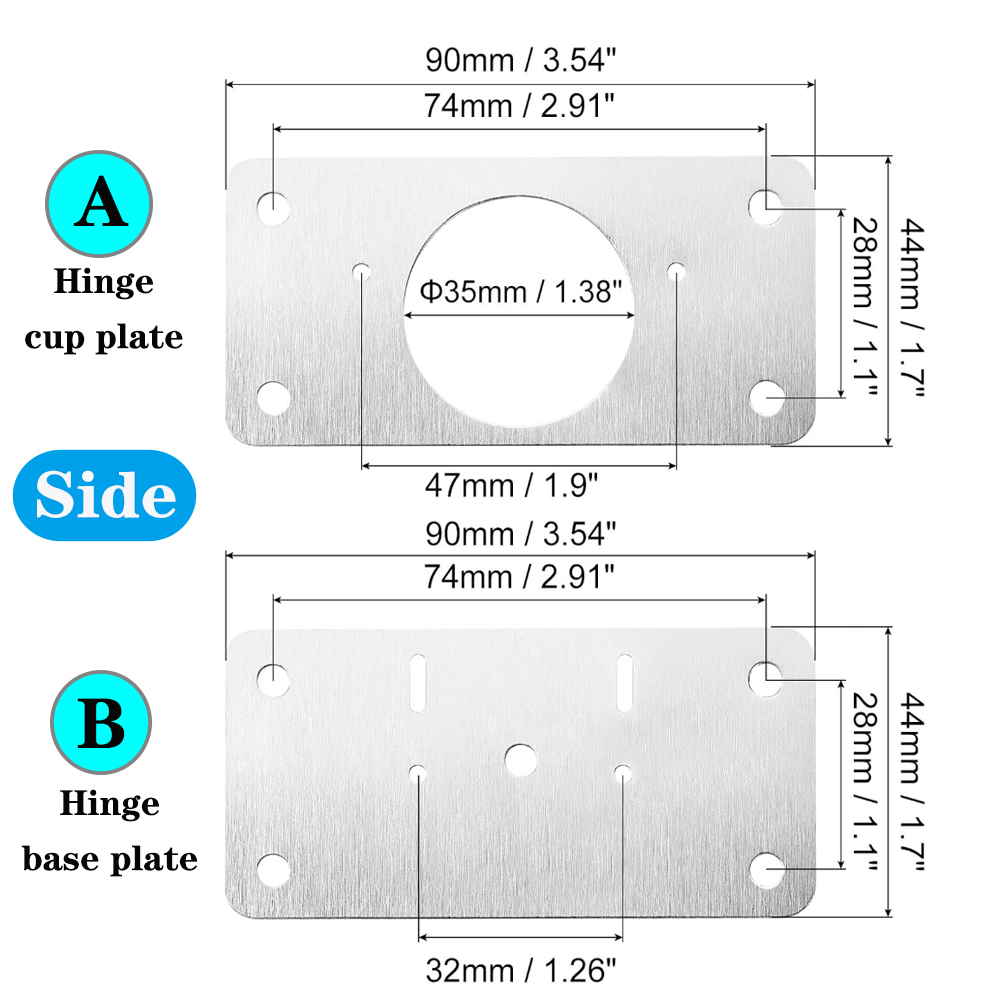 4/8/12 Kit Hinge Kit Cabinet D - Cabinet Scraper Set recension och pris