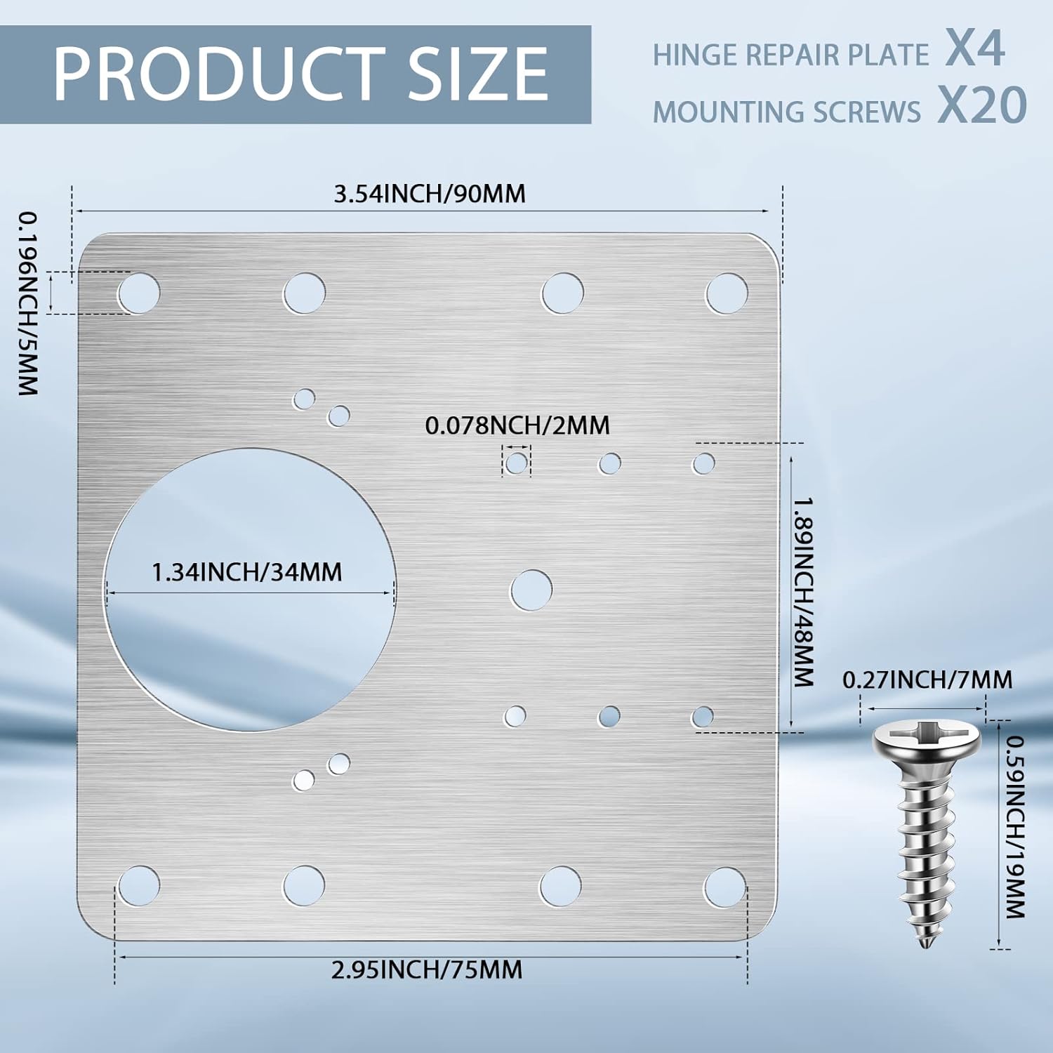 Cabinet Hinge Repair Plate Kit - Cabinet Scraper Set recension och pris