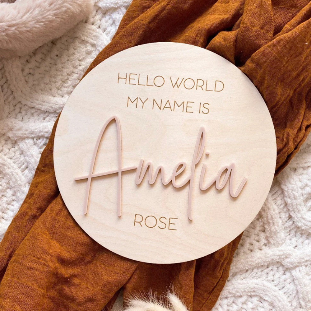 Personalised Wooden Hello Worl - Woodworking Laser recension och pris
