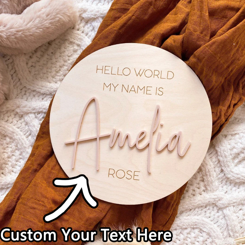 Personalised Wooden Hello Worl - Woodworking Laser recension och pris