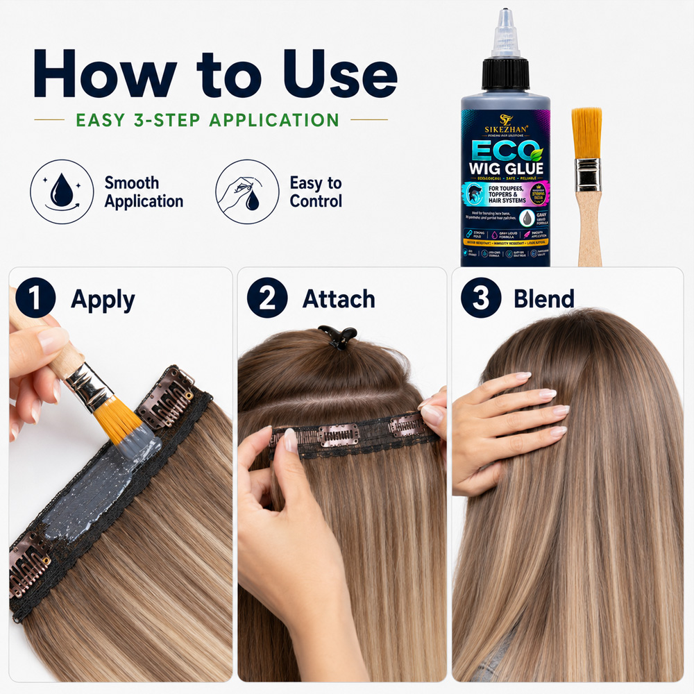 SIKEZHAN Gray Liquid Wig Glue  - Woodworking Glue Applicator recension och pris