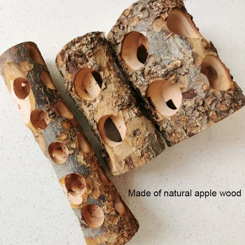 Pet Hamster Toy Natural Apple  - Woodworking Rabbet recension och pris