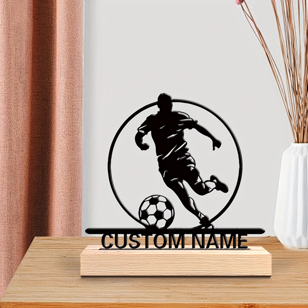 Custom Soccer Player Metal Sta - Woodworking Laser recension och pris
