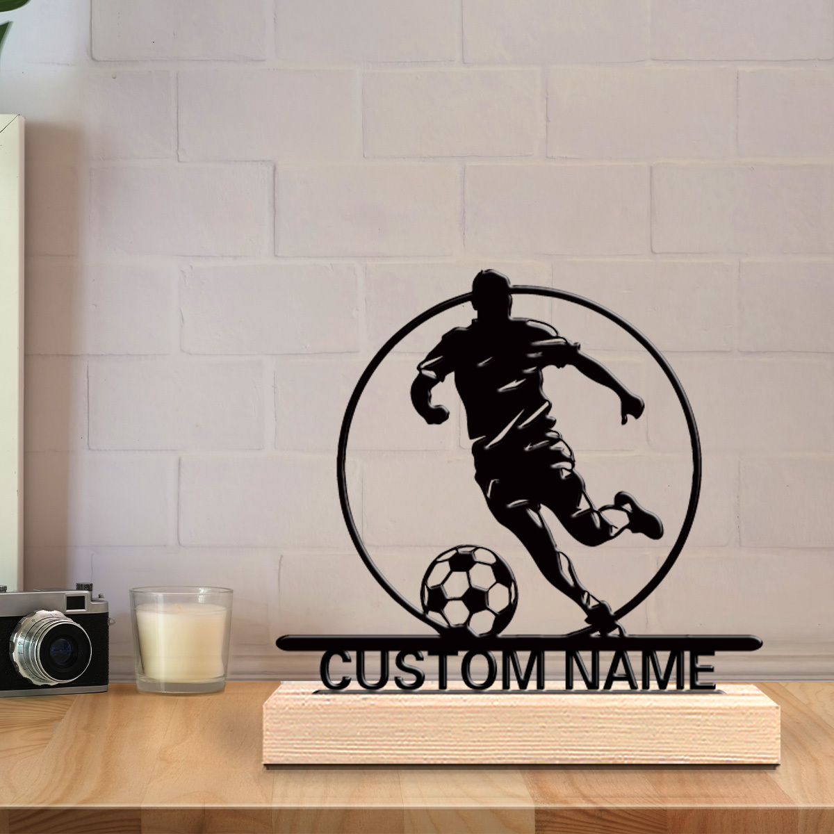 Custom Soccer Player Metal Sta - Woodworking Laser recension och pris