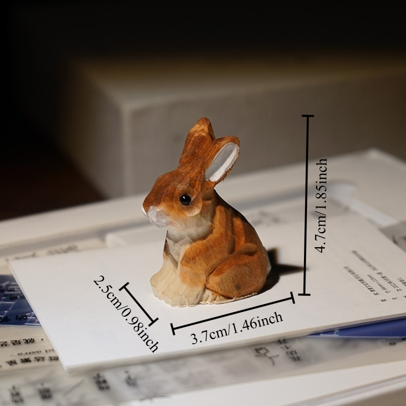 1PC Seated Bunny Hand Carved W - Woodworking Rabbet recension och pris