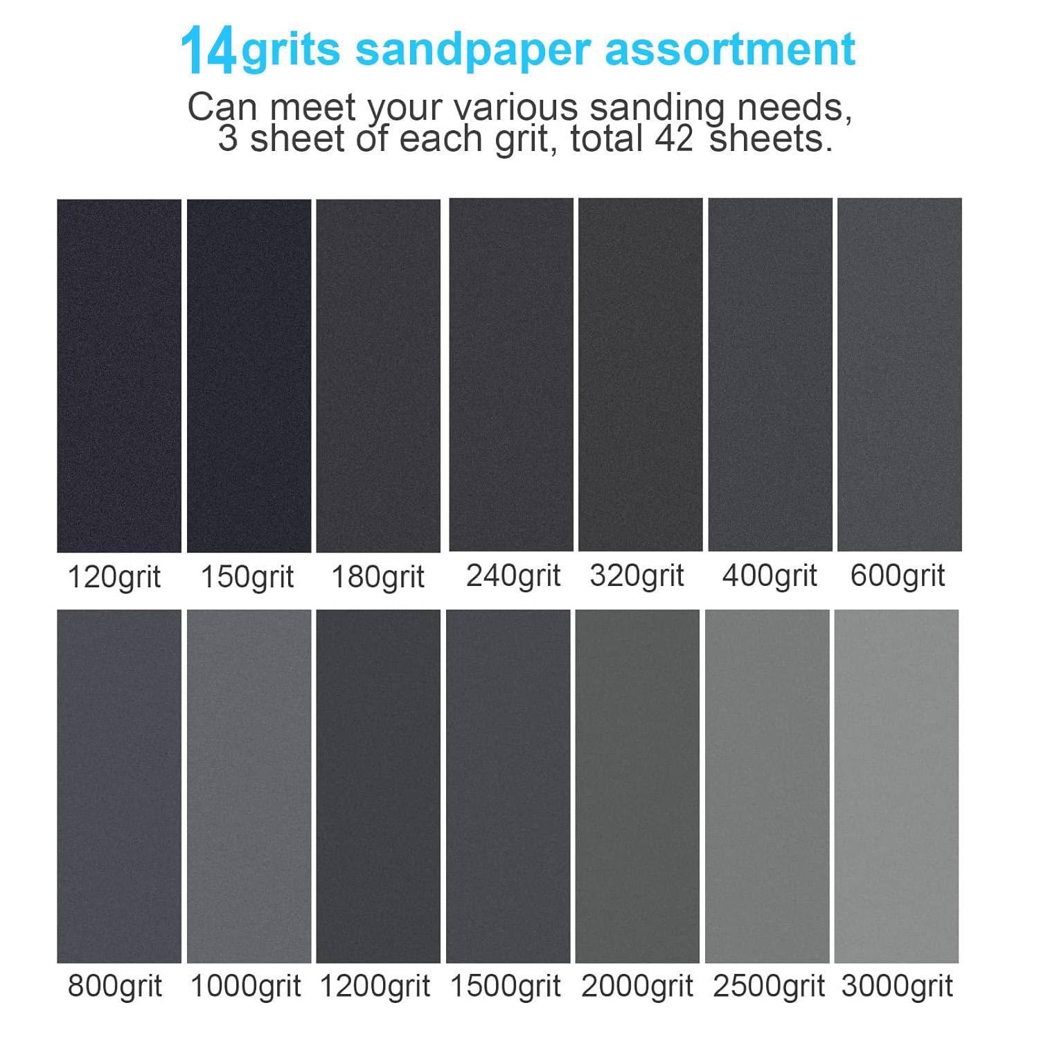 42Pcs Dry Wet Sandpaper Set, 1 - Furniture And Woodworking recension och pris