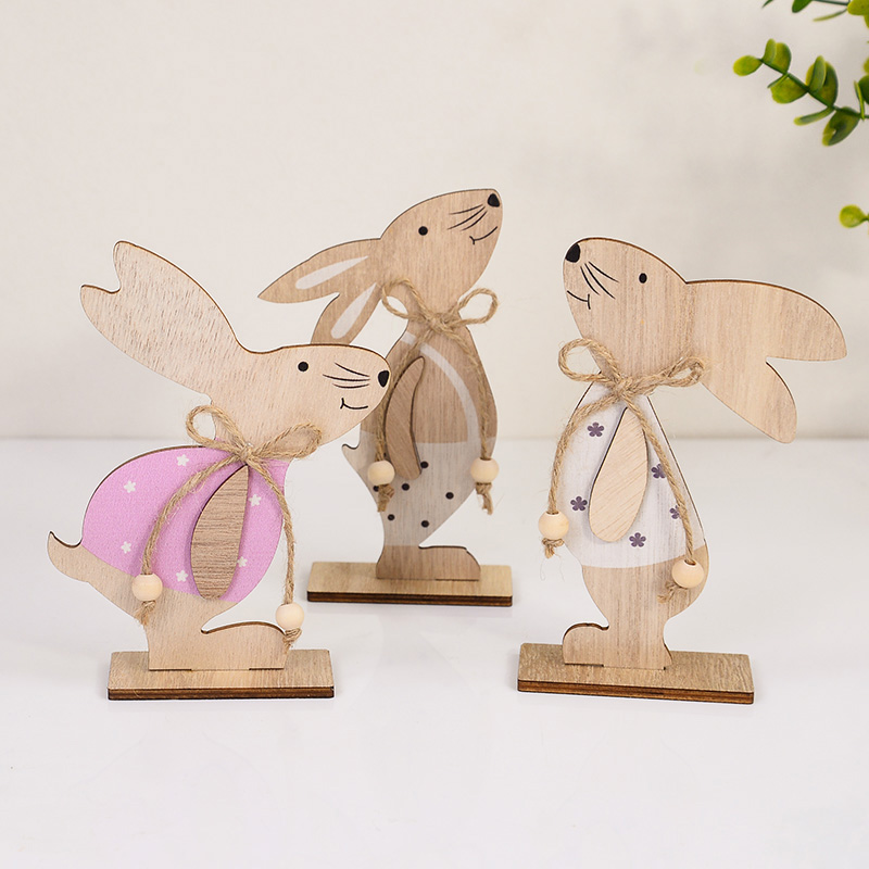 Easter Wooden Rabbit Ornament  - Woodworking Rabbet recension och pris