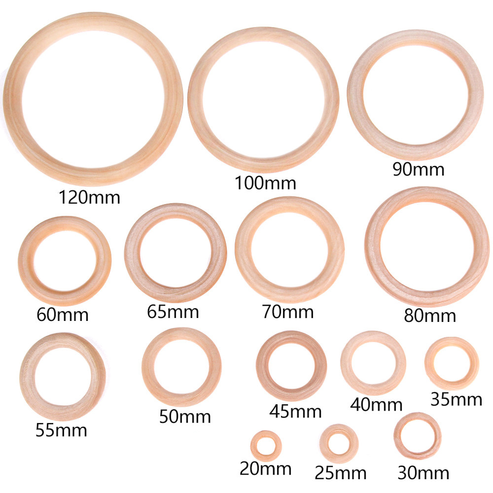 Blank Wood Hoops Round Wooden  - Woodworking Xmas Decorations recension och pris