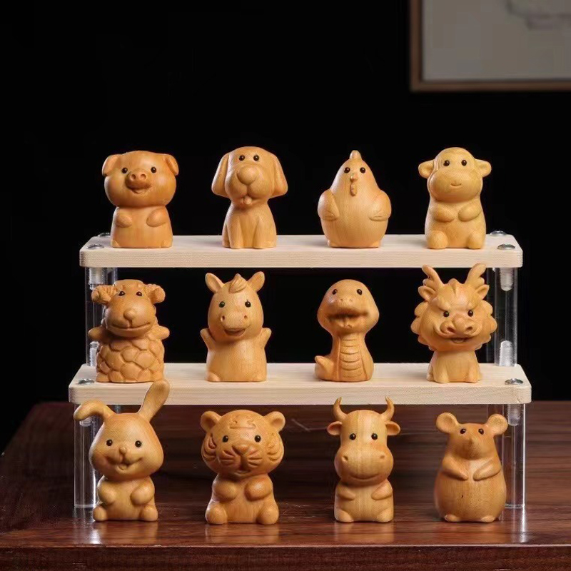 Mini Cute Wooden 12 Zodiac Sna - Woodworking Rabbet recension och pris