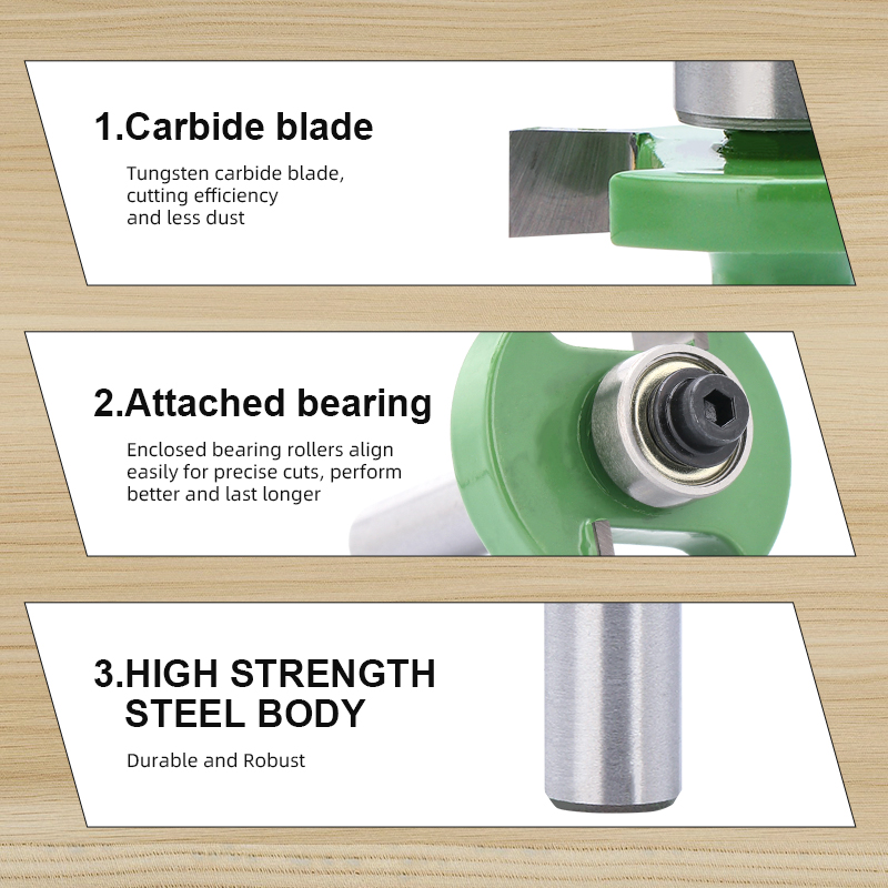 1pc 8mm Shank T-Sloting Router - Woodworking Rabbet recension och pris