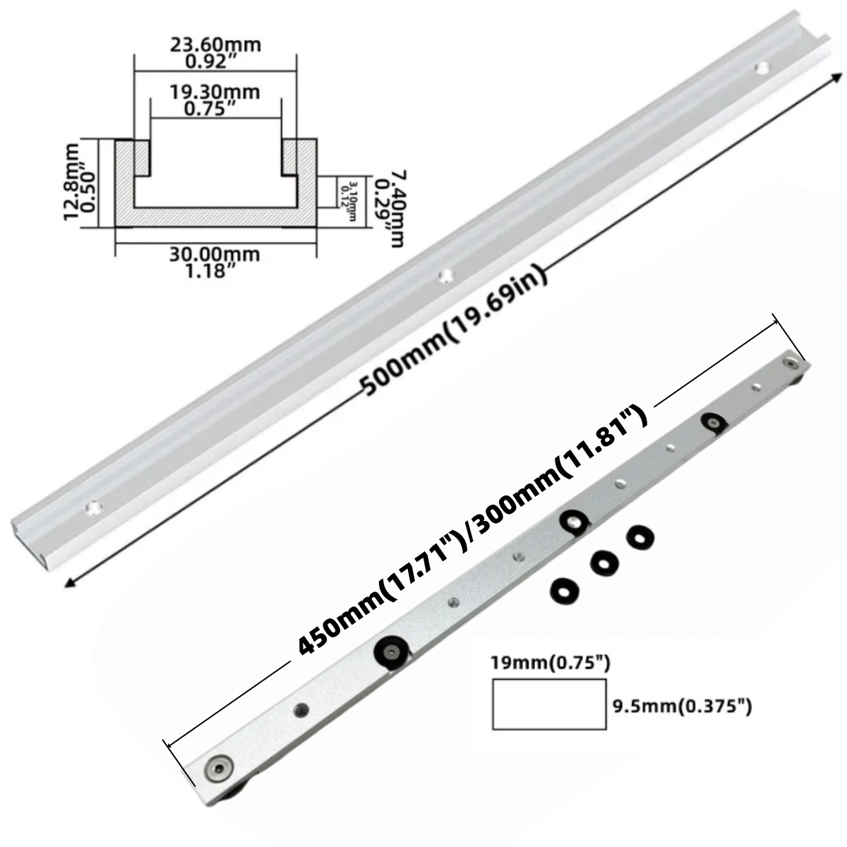 1 Set Aluminium Alloy T-tracks - Woodworking Plans recension och pris