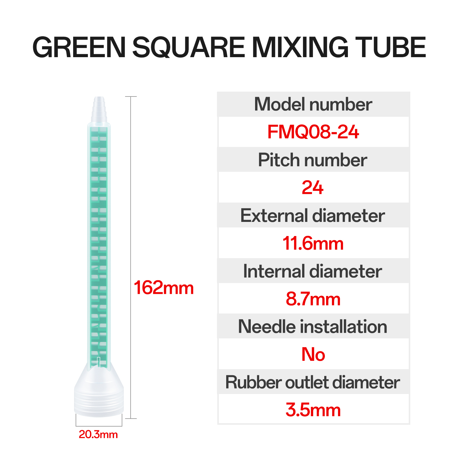 10/20/30/Pcs Square Static Mix - Woodworking Glue Applicator recension och pris