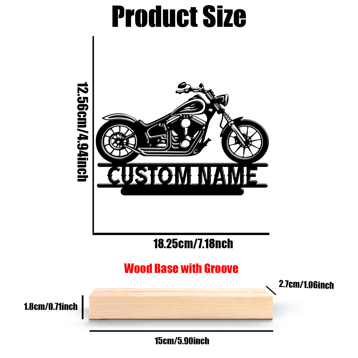 1Pc Csutom Name Road Motorbike - Woodworking Laser recension och pris