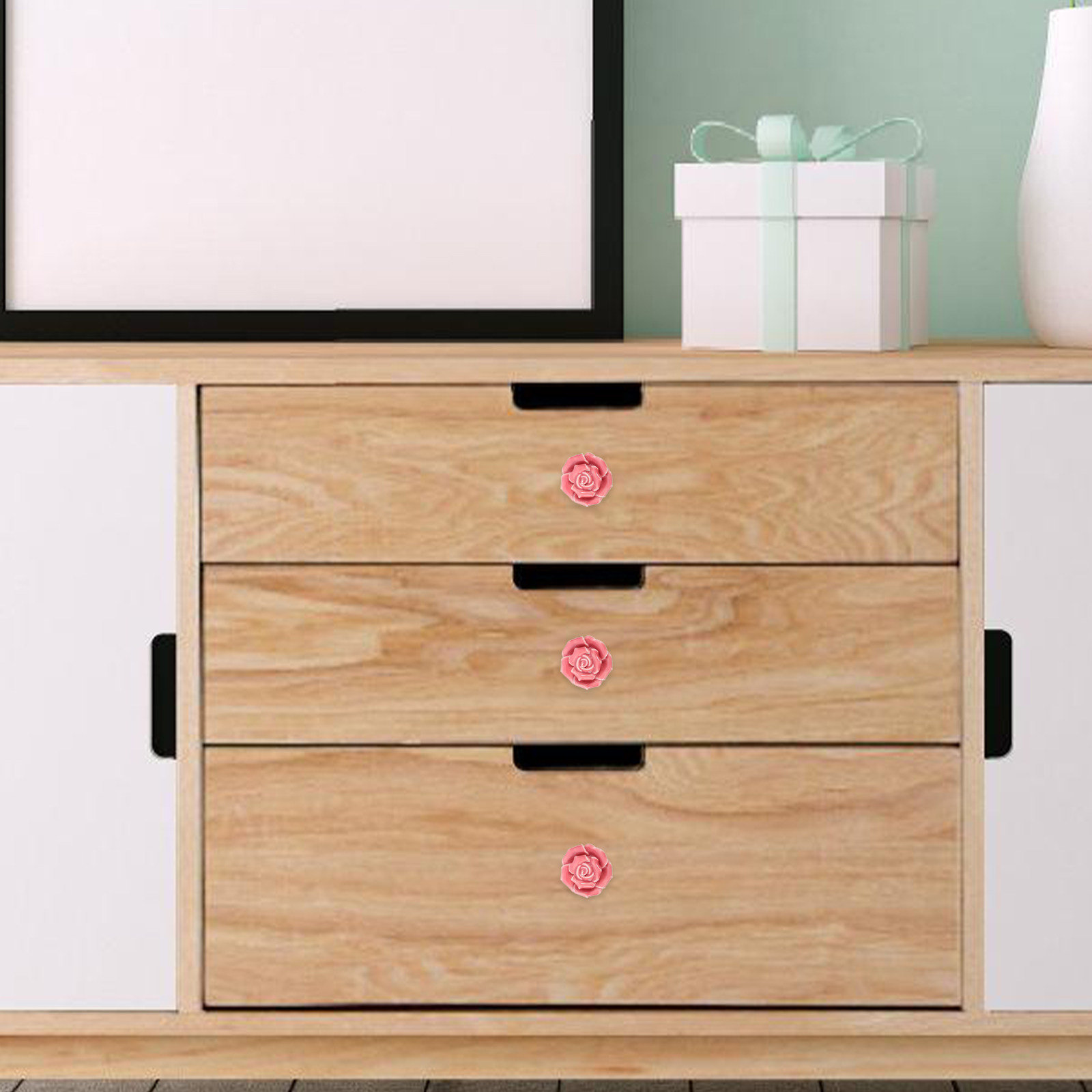 2Pcs Rose Inspired Ceramic Kno - Woodworking Inspiration recension och pris